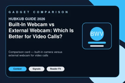 Built-In Webcam vs External Webcam: Which Is Better for Video Calls? — editorial featured image showing the topic context, key signals, and reader intent