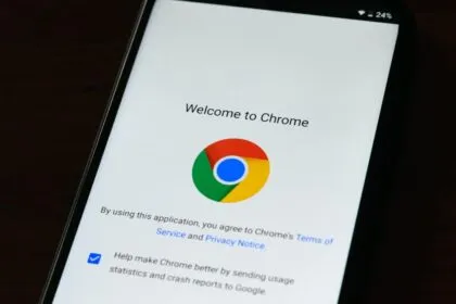 Chrome browser on smartphone showing website management