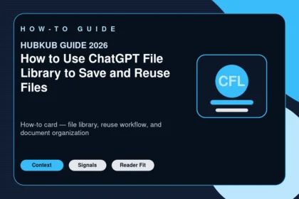 How to Use ChatGPT File Library to Save and Reuse Files — editorial featured image showing the topic context, key signals, and reader intent