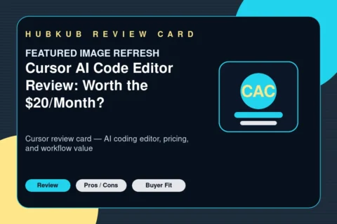 Cursor AI Code Editor Review: Worth the $20/Month? — editorial review card showing the product category, key review criteria, and buyer-fit signals