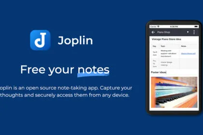 Joplin notes app interface and notebook organization view