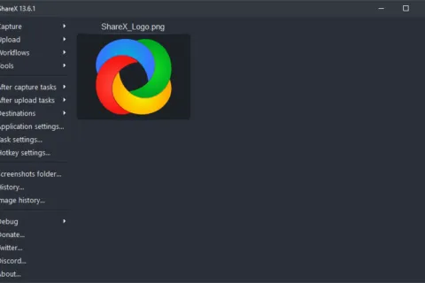 ShareX main window official screenshot