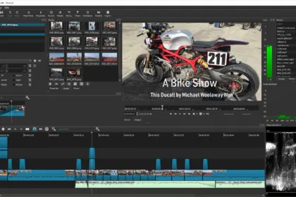 Shotcut official desktop editor screenshot from the homepage