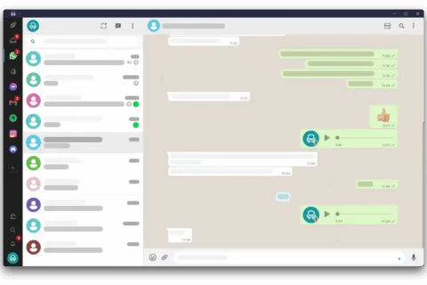 Official Rambox Windows download page for Free vs Pro comparison, unified messaging workspace, and review context