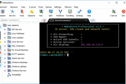 MobaXterm interface screenshot from the official Mobatek website