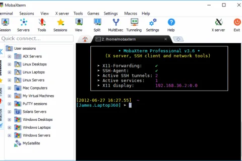 MobaXterm interface screenshot from the official Mobatek website
