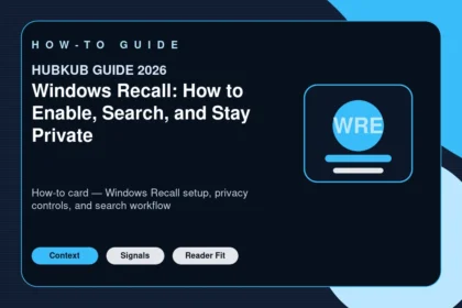 Windows Recall: How to Enable, Search, and Stay Private — editorial featured image showing the topic context, key signals, and reader intent