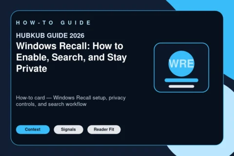 Windows Recall: How to Enable, Search, and Stay Private — editorial featured image showing the topic context, key signals, and reader intent