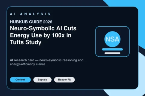 Neuro-Symbolic AI Cuts Energy Use by 100x in Tufts Study — editorial featured image showing the topic context, key signals, and reader intent