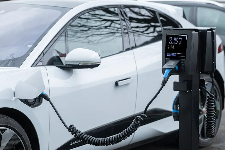 Close-up of an electric vehicle charging at a station, showcasing energy-efficient technology. — Photo by smart-me AG on Pexels
