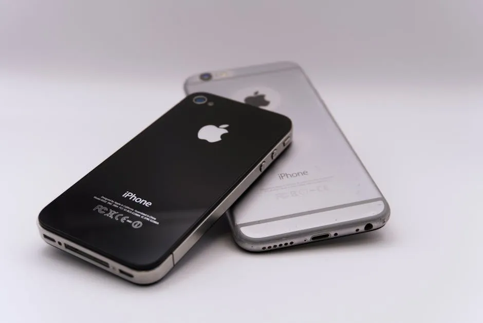 Two smartphones displayed on a white surface, showcasing modern technology. — Photo by Omar Gerardo on Pexels
