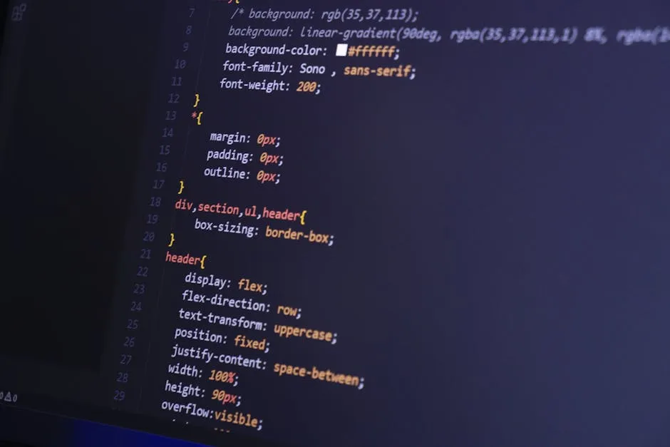 CSS code displayed on a computer screen highlighting programming concepts and technology. — Photo by Bibek ghosh on Pexels