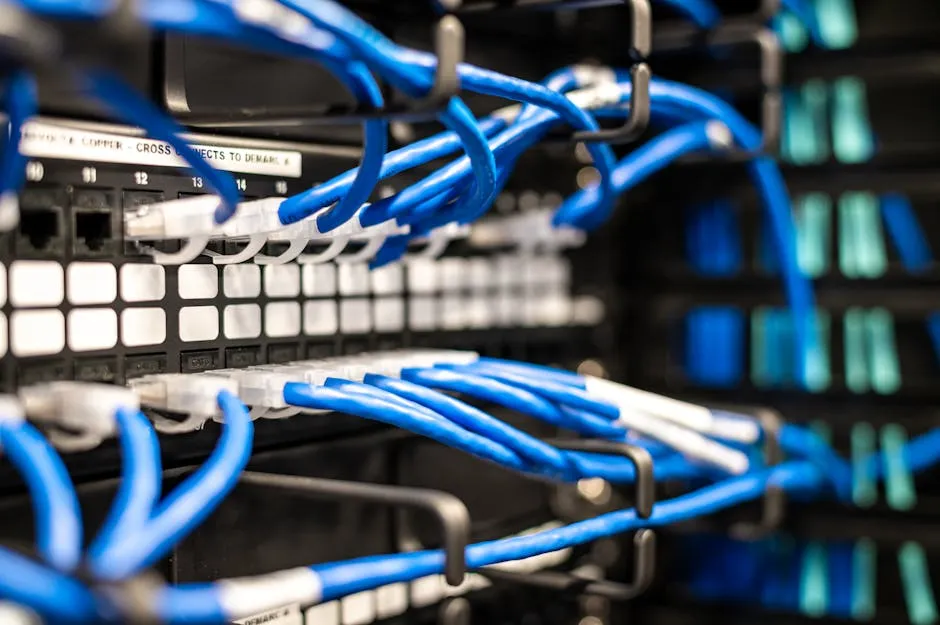 Blue plastic wires with white tips connected to server and provide access to information — Photo by Brett Sayles on Pexels