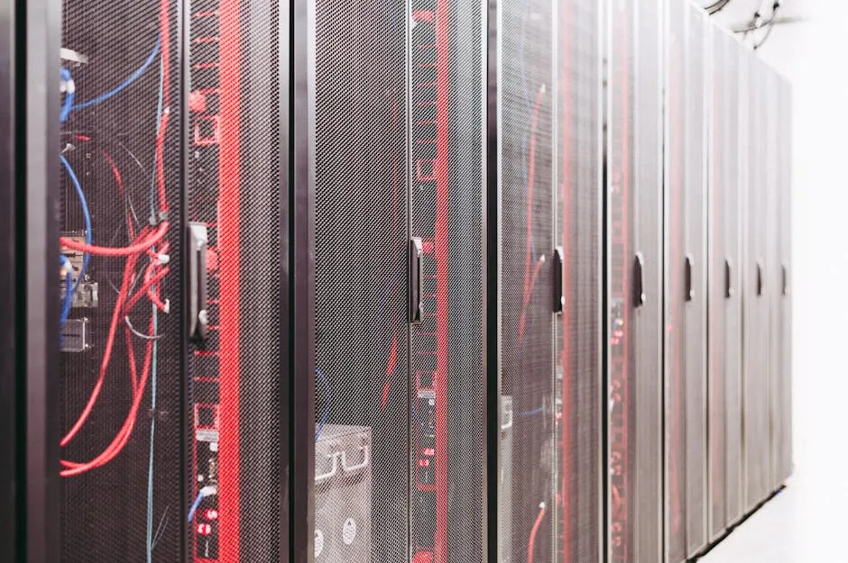 System with various wires managing access to centralized resource of server in data center — Photo by Brett Sayles on Pexels