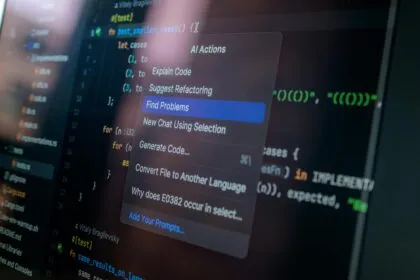 Transformers.js Chrome extension — AI-assisted coding on a developer screen | Photo by Daniil Komov on Pexels
