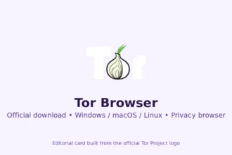 Tor Browser official logo card with privacy browser badges