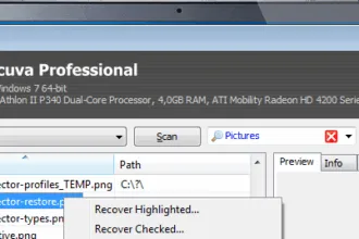 Official Recuva product screenshot from CCleaner showing the Windows recovery interface