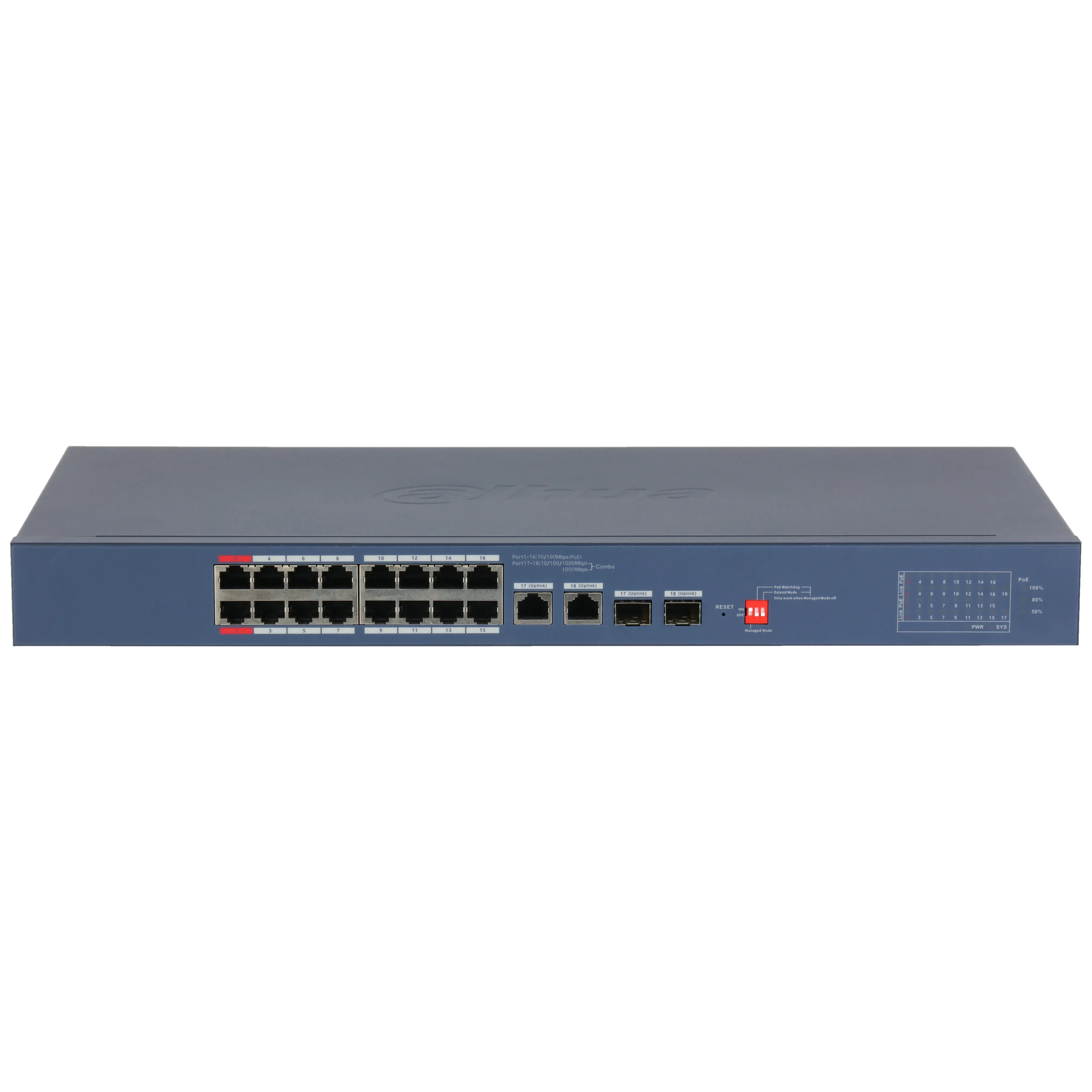 DAHUA DH-CS4218-16ET-240-V2 PoE Network Switch รูป 2